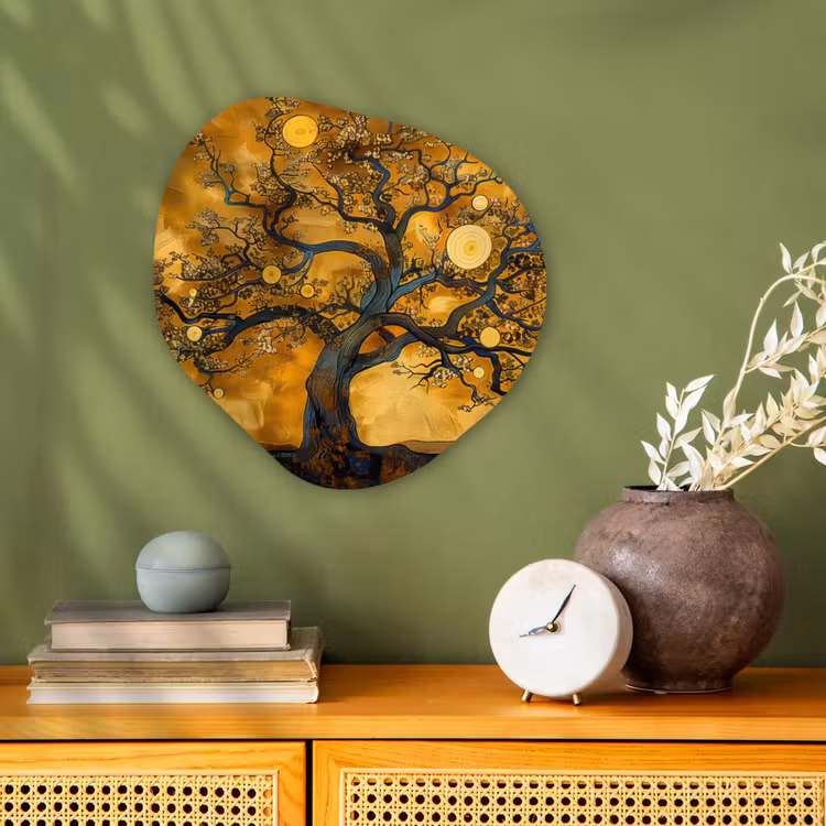 Organisch schilderij - Forex - Boom - Levensboom - Abstract - Goud — 2
