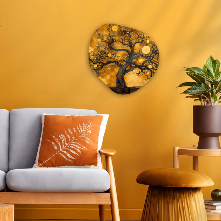 Organisch schilderij - Forex - Boom - Levensboom - Abstract - Goud — 3