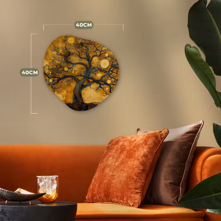Organisch schilderij - Forex - Boom - Levensboom - Abstract - Goud — 4