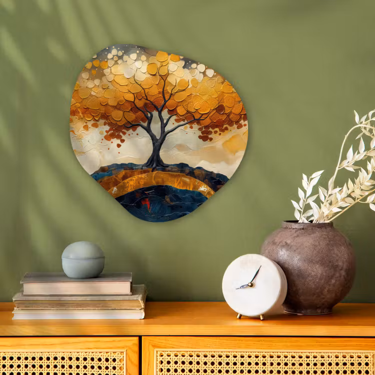 Organisch schilderij - Forex - Boom - Natuur - Goud - Modern — 2