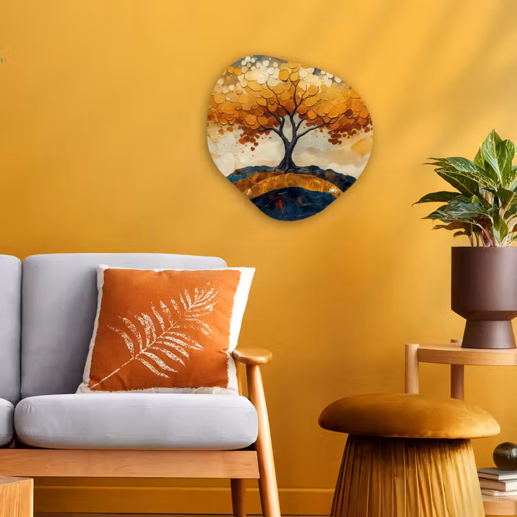 Organisch schilderij - Forex - Boom - Natuur - Goud - Modern — 3
