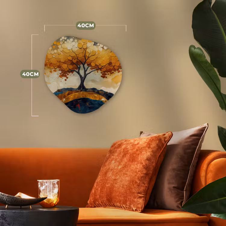 Organisch schilderij - Forex - Boom - Natuur - Goud - Modern — 4