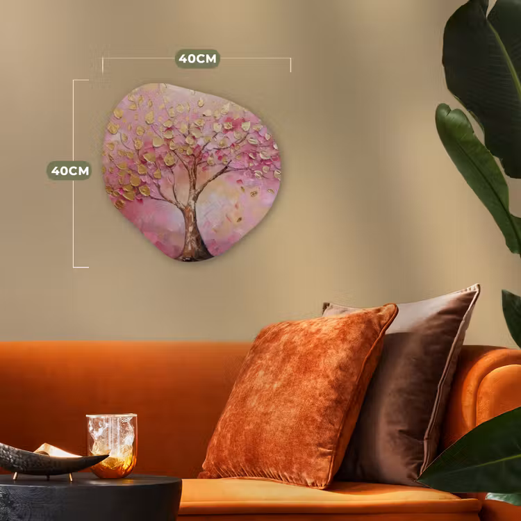 Organisch schilderij - Forex - Boom - Roze - Goud - Modern — 4
