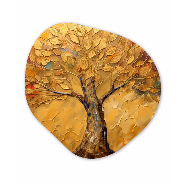 Organisch schilderij - Forex - Goud - Boom - Abstract - Modern — 1