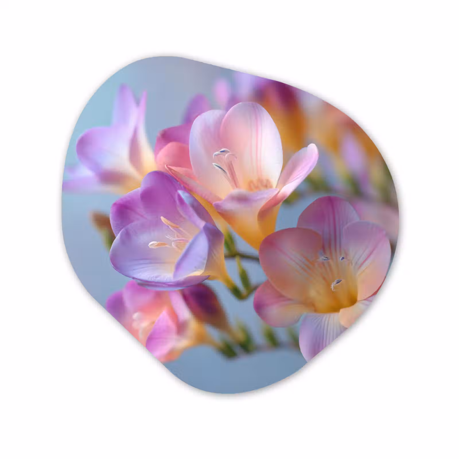 Organisch schilderij - Forex - Bloemen - Paars - Overloop - Meeldraden — 1