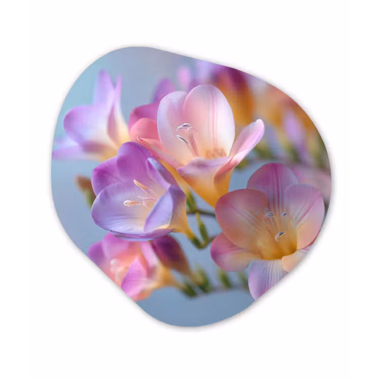 Organisch schilderij - Forex - Bloemen - Paars - Overloop - Meeldraden — 1