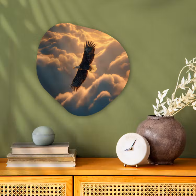 Organisch schilderij - Forex - Adelaar - Wolken - Zon — 2