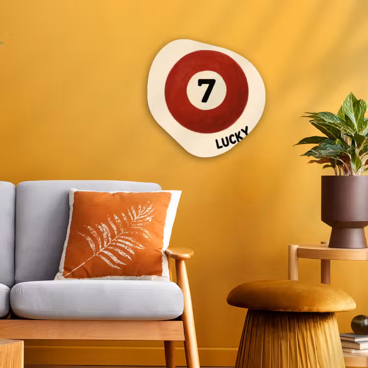 Organisch schilderij - Forex - Cirkel - Zeven - Lucky - Rood — 3
