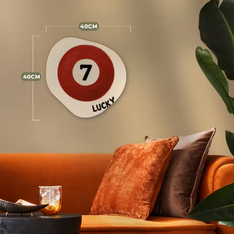 Organisch schilderij - Forex - Cirkel - Zeven - Lucky - Rood — 4