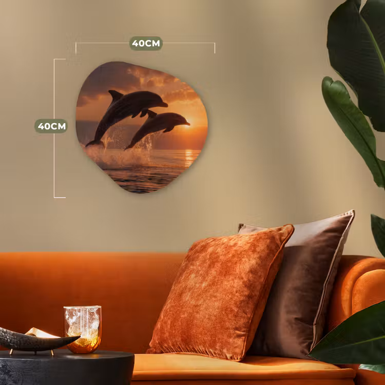 Organisch schilderij - Forex - Dolfijnen - Zee - Realistisch — 4