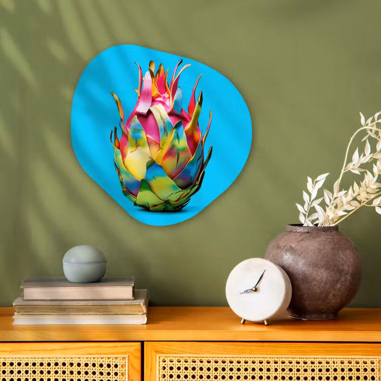 Organisch schilderij - Forex - Drakenfruit - Blauw - Levendig — 2