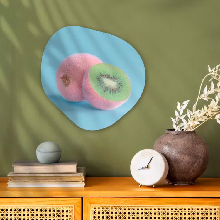 Organisch schilderij - Forex - Kiwi - Blauw - Surrealistisch — 2