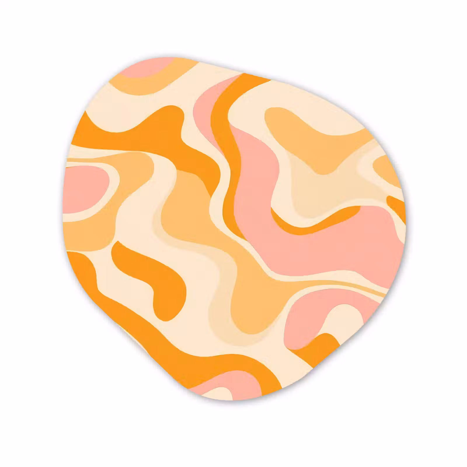 Organisch schilderij - Glas - Abstract - Golvend - Oranje — 1
