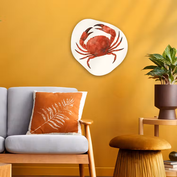 Organisch schilderij - Forex - Krab - Felrood - Poten — 3