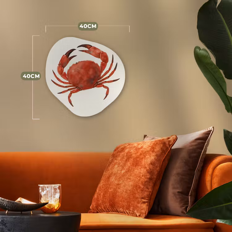 Organisch schilderij - Forex - Krab - Felrood - Poten — 4