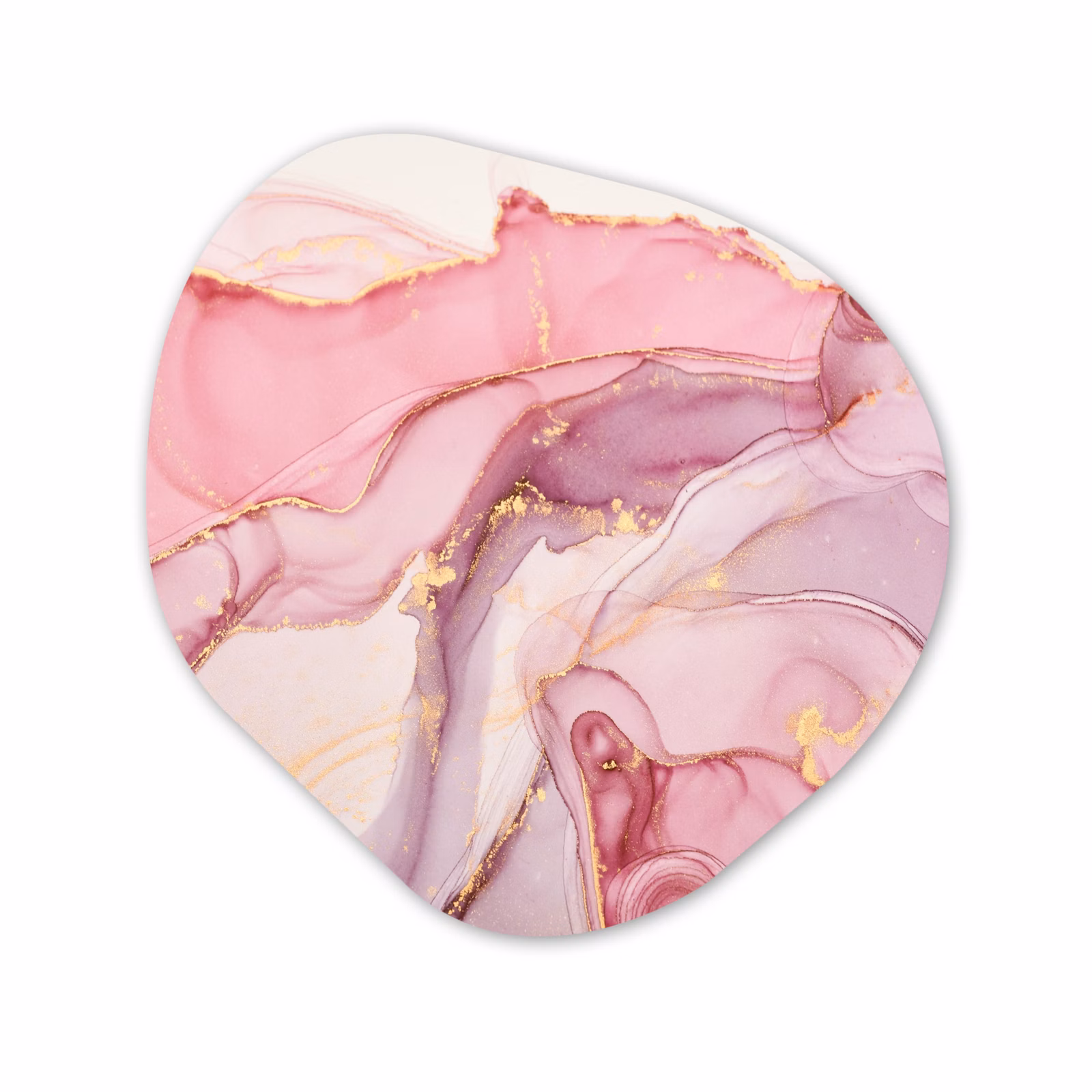 Organisch schilderij - Forex - Goud - Marmer - Roze — 1
