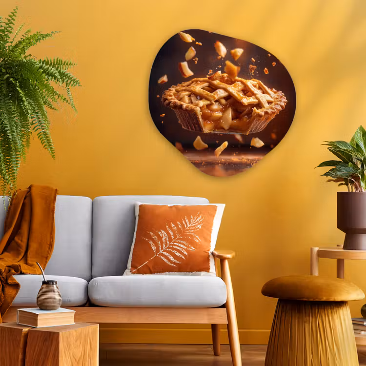 Organisch schilderij - Glas - Appel - Taart - Warm - Eten — 3