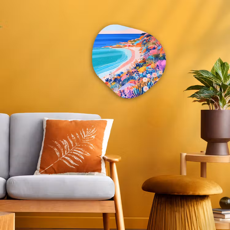 Organisch schilderij - Forex - Bloemenweide - Zee - Zomers — 3