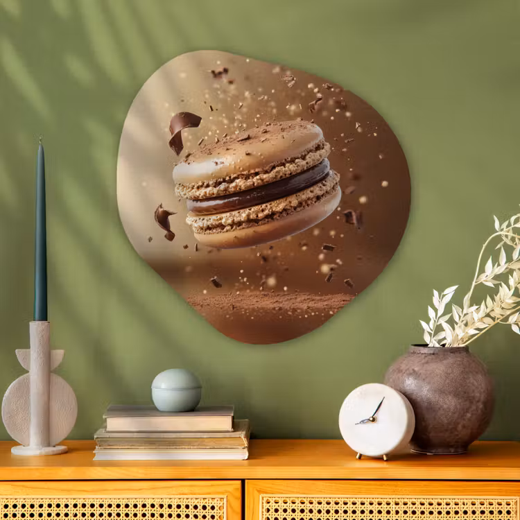 Organisch schilderij - Glas - Chocolade - Macarons - Eten - Snoep — 2