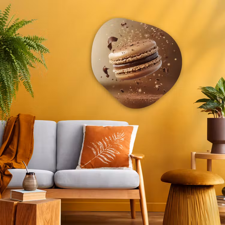 Organisch schilderij - Glas - Chocolade - Macarons - Eten - Snoep — 3