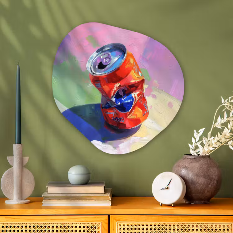 Organisch schilderij - Glas - Frisdrank - Blik - Paars — 2