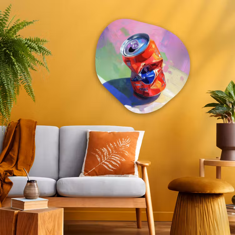 Organisch schilderij - Glas - Frisdrank - Blik - Paars — 3