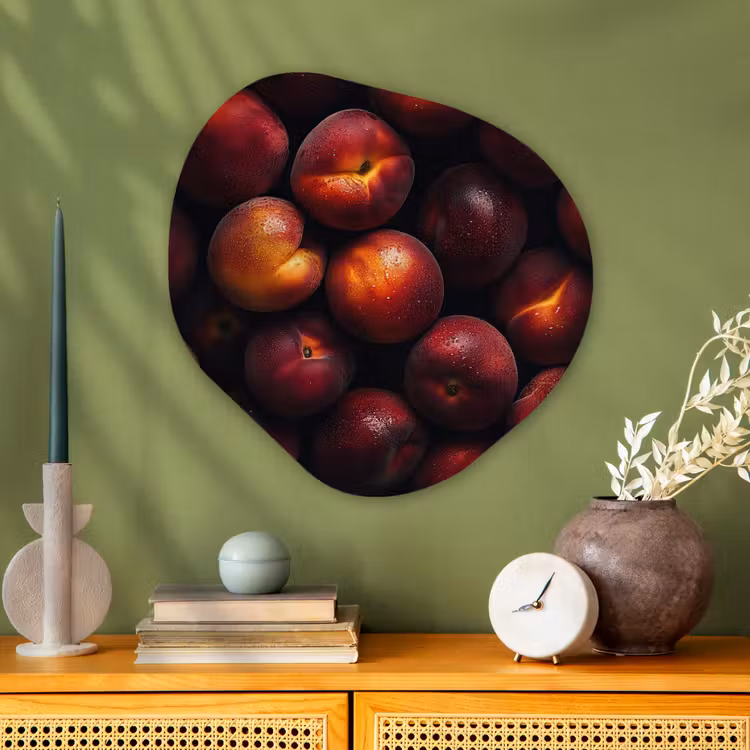 Organisch schilderij - Glas - Fruit - Close up - Nectarines — 2