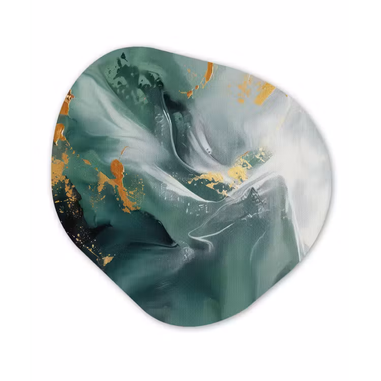 Organisch schilderij - Forex - Groen - Modern - Marmer - Abstract — 1