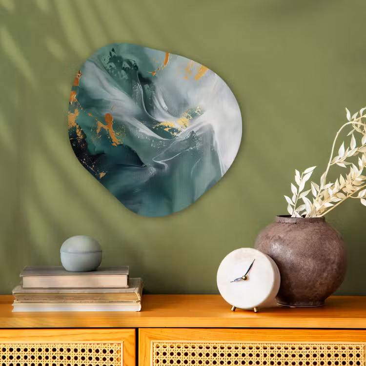 Organisch schilderij - Forex - Groen - Modern - Marmer - Abstract — 2