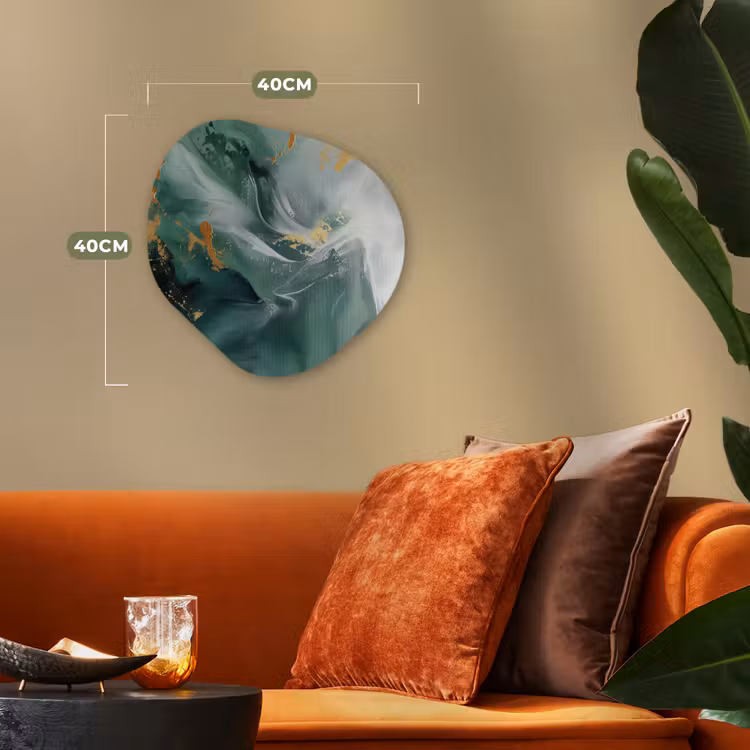 Organisch schilderij - Forex - Groen - Modern - Marmer - Abstract — 4