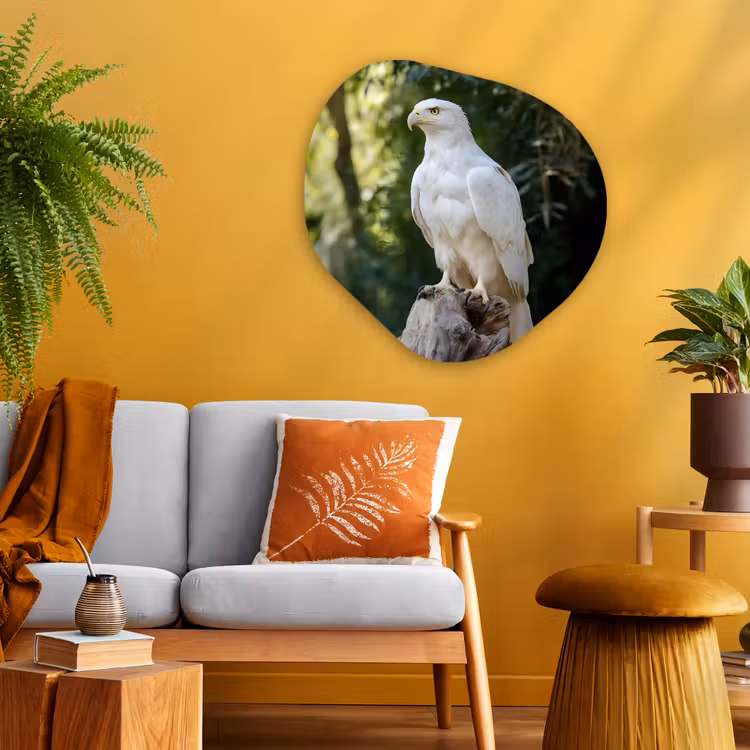 Organisch schilderij - Glas - Arend - Hout - Wit - Planten — 3