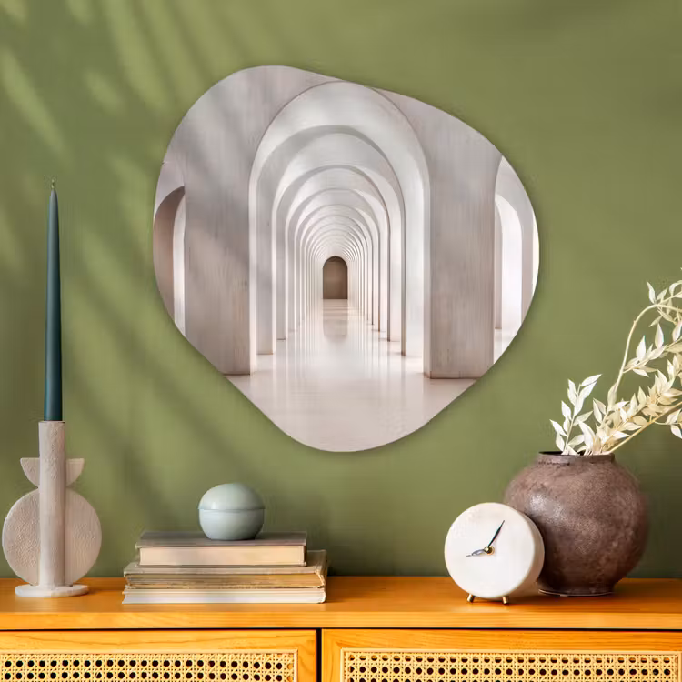 Organisch schilderij - Glas - Hal - Bogen - Symmetrisch - Modern — 2