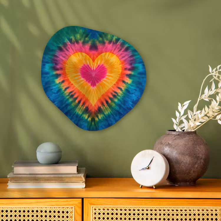 Organisch schilderij - Forex - Hart - Tie Dye - Kleurrijk — 2