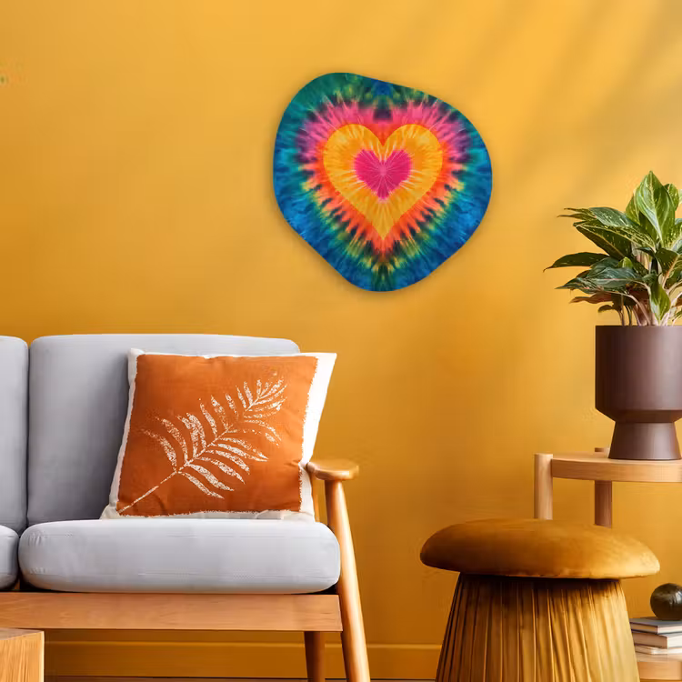 Organisch schilderij - Forex - Hart - Tie Dye - Kleurrijk — 3