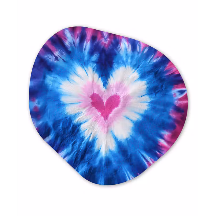 Organisch schilderij - Forex - Hartvormig - Tie dye - Paars — 1
