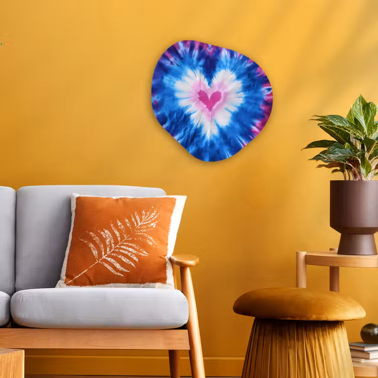 Organisch schilderij - Forex - Hartvormig - Tie dye - Paars — 3