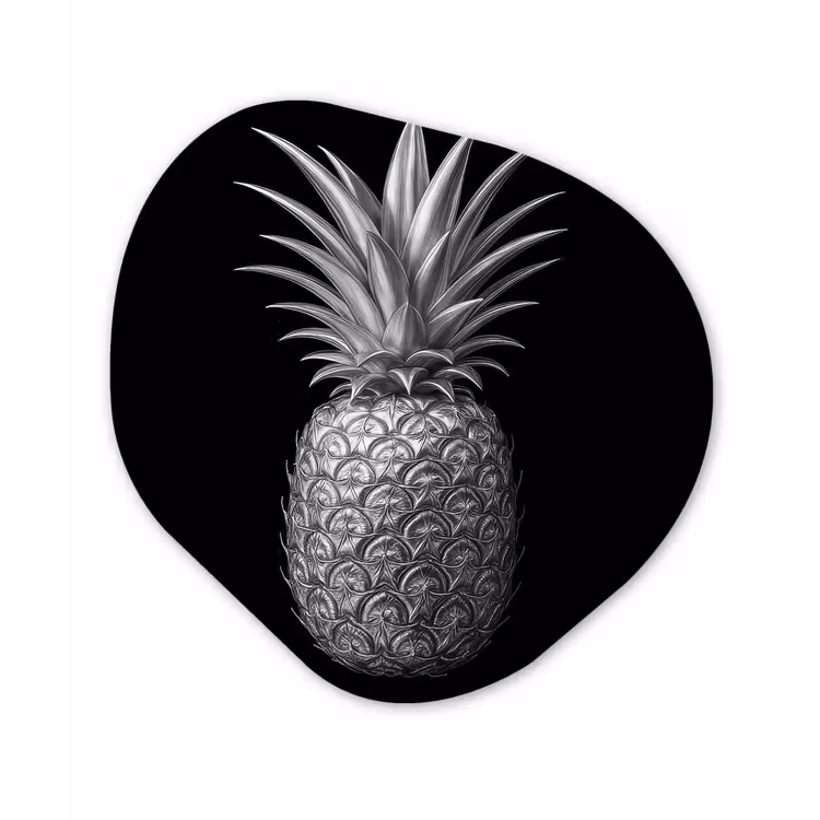 Organisch schilderij - Forex - Ananas - Gedetailleerd - Bladeren — 1