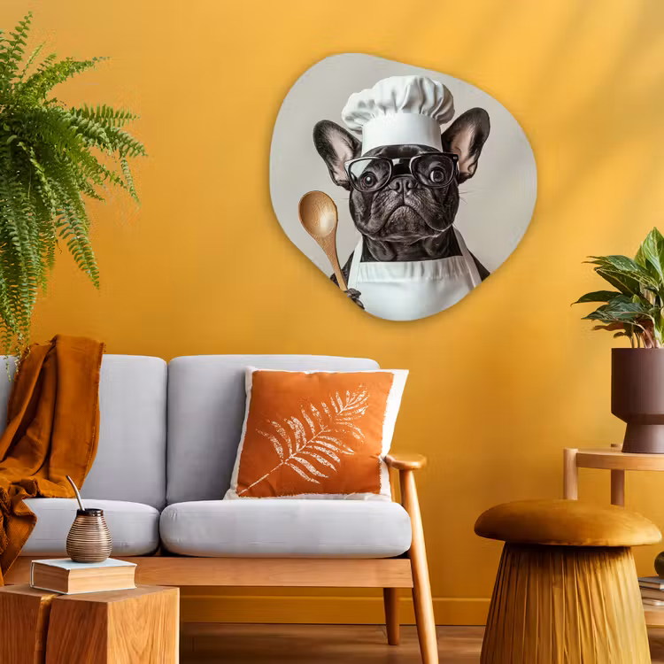 Organisch schilderij - Glas - Bril - Hond - Kok — 3