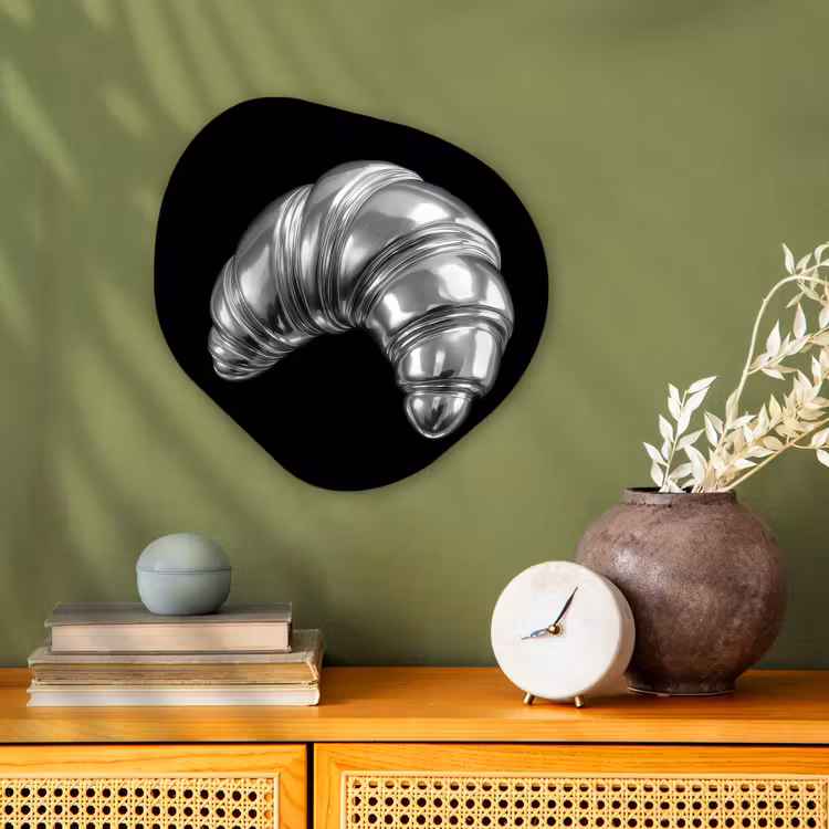 Organisch schilderij - Forex - Croissant - Metaal - Zilver — 2