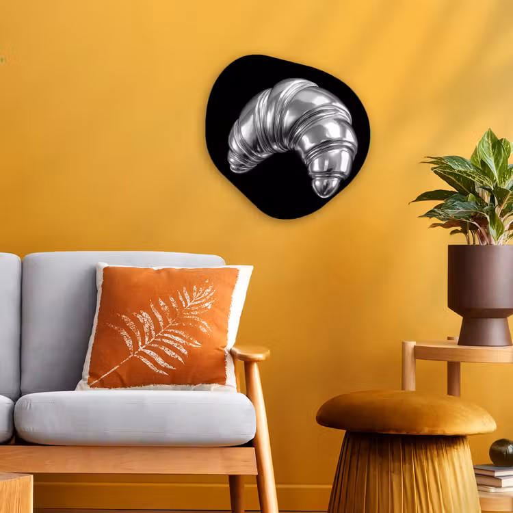 Organisch schilderij - Forex - Croissant - Metaal - Zilver — 3