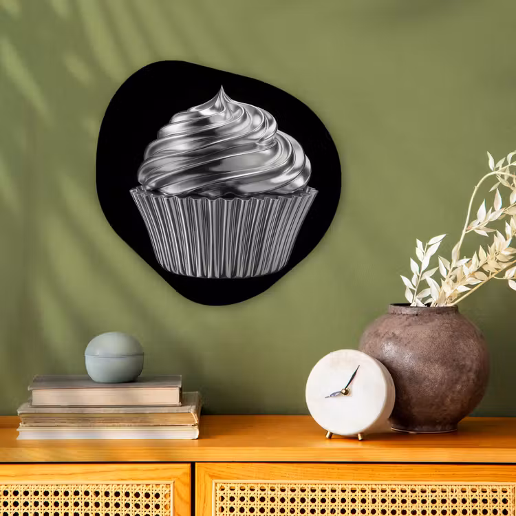 Organisch schilderij - Forex - Cupcake - Luxueus - Zilver — 2