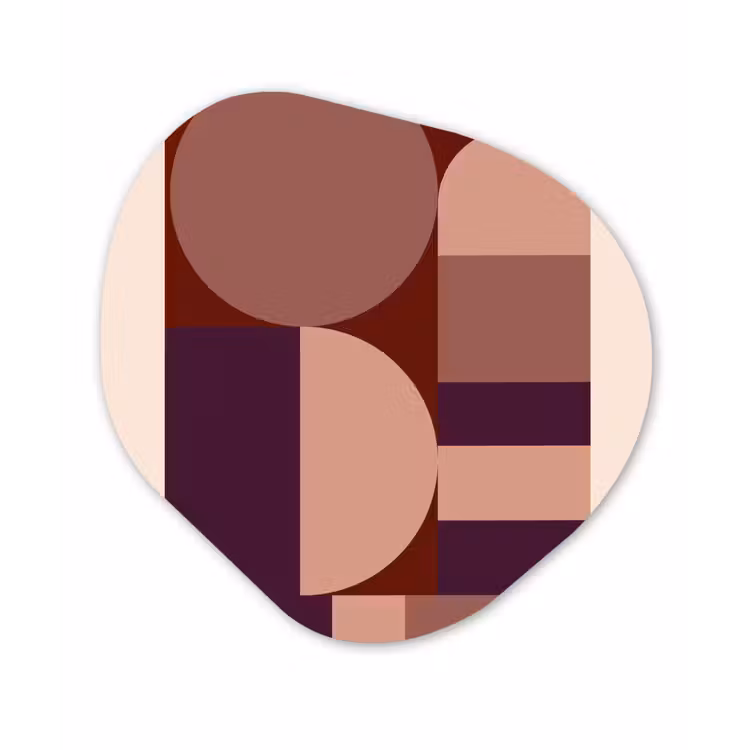 Organisch schilderij - Forex - Geometrisch - Cirkels - Rood — 1