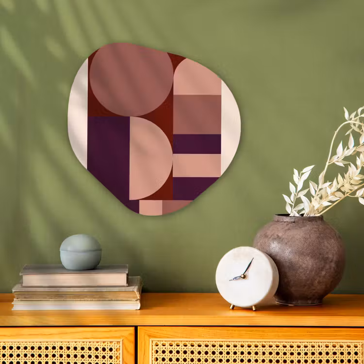 Organisch schilderij - Forex - Geometrisch - Cirkels - Rood — 2