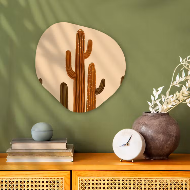 Organisch schilderij - Forex - Cactus - Woestijn - Zand - Bruin — 2