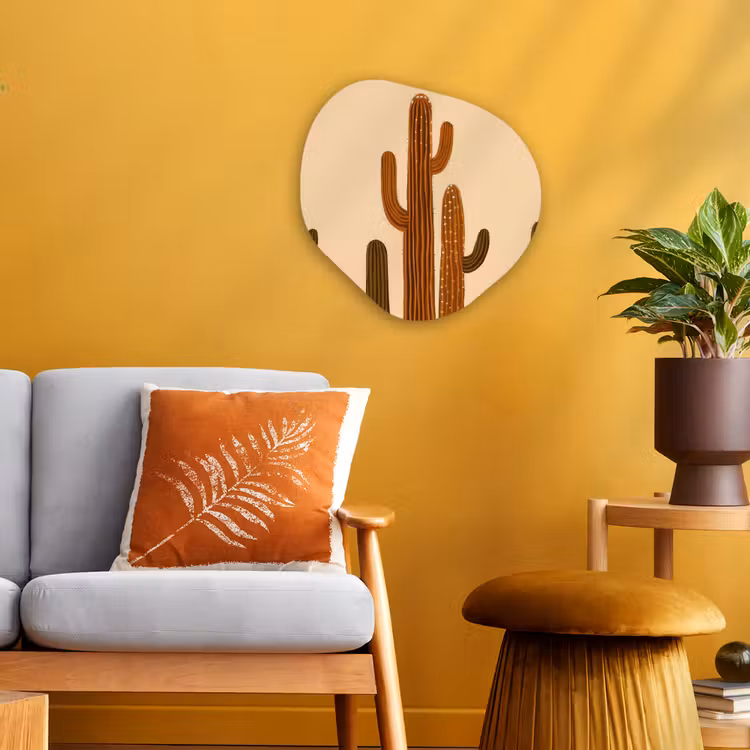 Organisch schilderij - Forex - Cactus - Woestijn - Zand - Bruin — 3