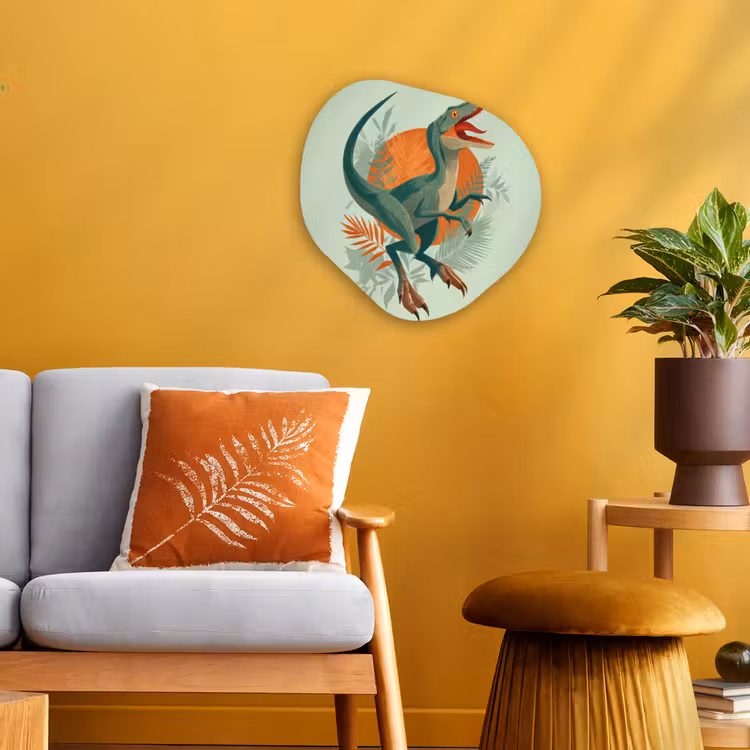 Organisch schilderij - Forex - Dino - Bladeren - Grafisch - Groen — 3