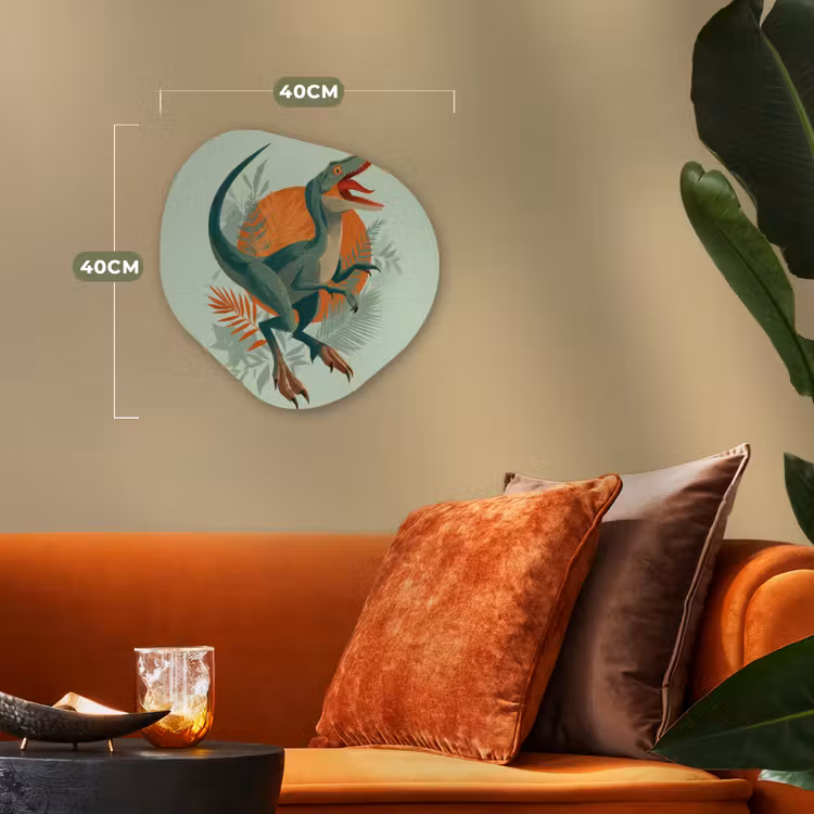 Organisch schilderij - Forex - Dino - Bladeren - Grafisch - Groen — 4