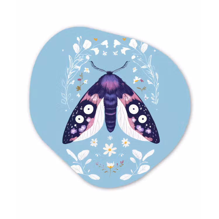 Organisch schilderij - Forex - Bladeren - Wit - Vlinder - Insect — 1