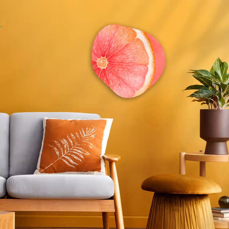 Organisch schilderij - Forex - Grapefruit - Roze - Levendig — 3