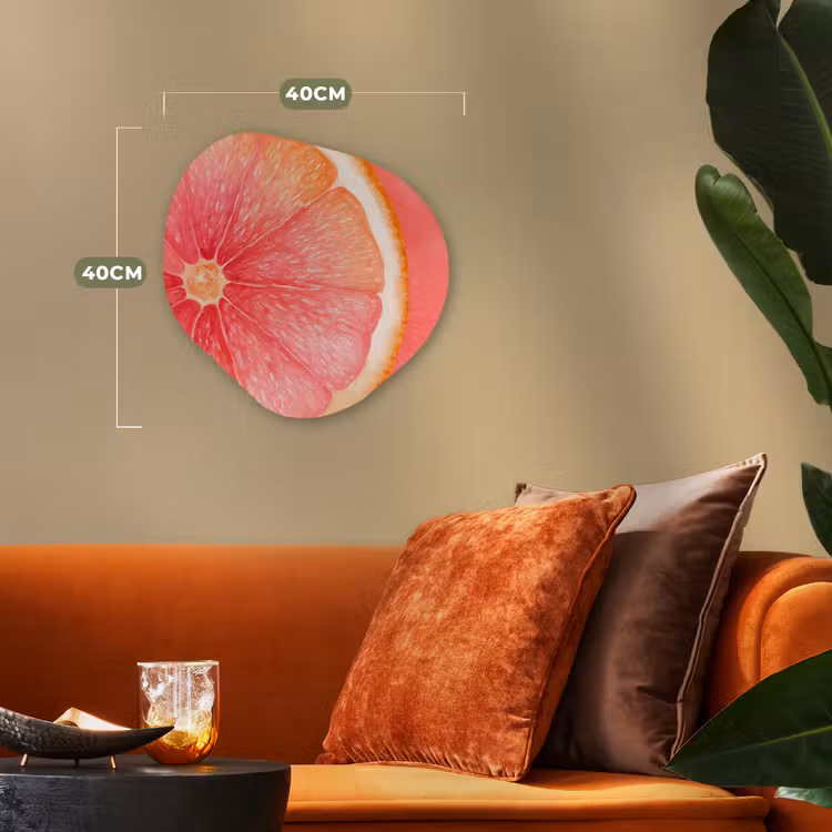 Organisch schilderij - Forex - Grapefruit - Roze - Levendig — 4
